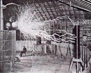 Tesla in his lab.